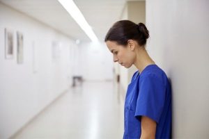 A nurse having problems in the hospital because of sexual abuse.